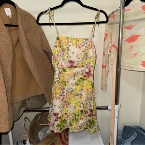 NWT Full Tilt Floral Yellow Mini Dress